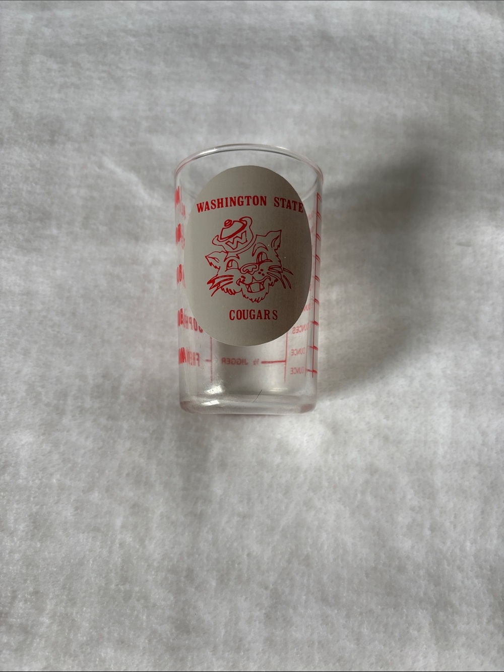 Vintage Washington State University Cougars Shot Glass